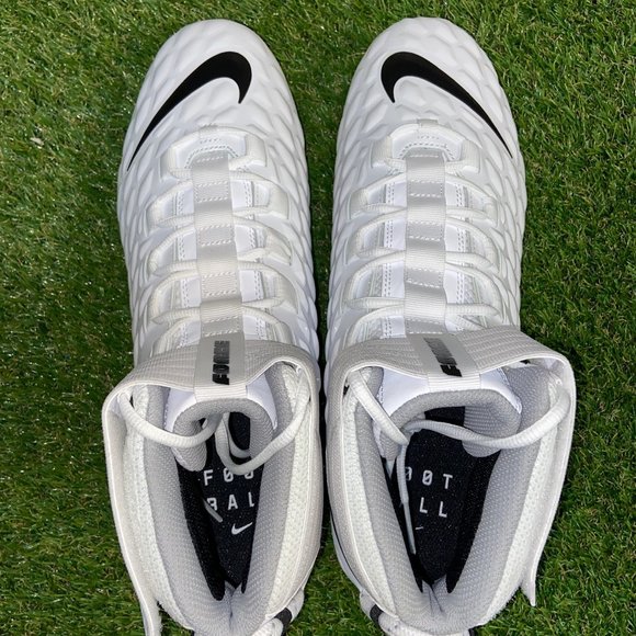 Nike Force Savage Pro 2 White Black Football Cleats AH4000-100 Mens Size NEW main image 5